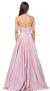 V-Neck Adjustable Straps Pleated Bust Long Prom Dress back in Dusty Pink